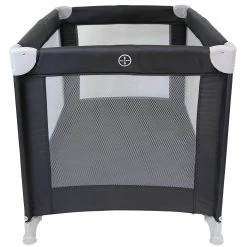 ISafe Roll & Play (96 Cm X 66 Cm) Luxury Travel Cot / Playpen (Black) + 3 Inch Foam Mattress Roll & Play Collection