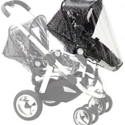 Baby Travel ICANDY Peach 2 Main Seat Unit Universal Rain Cover Weather Shield 3 In 1 Pram System Rain Covers