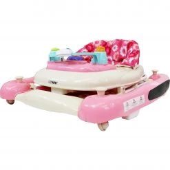 ISafe 2 In 1 Walk & Rock (Petal Pink) Baby Walker Rocker And Entertainer 2 In 1 Walker & Rockers