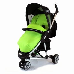 Baby Travel Luxury Fleece Lined Footmuff Lime Green Pouches For OBaby Zoma Footmuffs