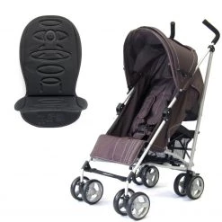 Holiday Strollers Zeta Vooom Stroller Hot Chocolate + Luxury Padded Liner Black