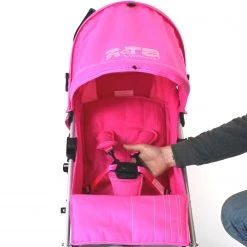 ZETA VOOOM Raspberry (Dots) Pink With FREE Raincover Holiday Strollers