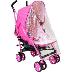 ZeTa Vooom TWILIGHT - Raspberry (Baby Stroller Including Rain Cover)