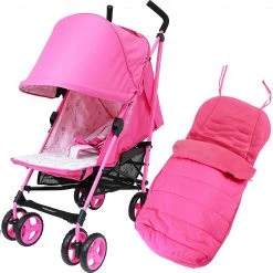 ZeTa Vooom TWILIGHT - Raspberry (Baby Stroller Including Rain Cover)
