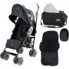 Strollers & Buggies Zeta Citi Stroller BLACK Package - Complete With Rain Cover, Changing Bag & Footmuff
