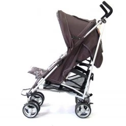 Holiday Strollers Zeta Vooom Stroller Hot Chocolate + Luxury Padded Liner Black