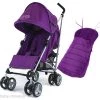 New Zeta Vooom Plum With Mc Large Padded Footmuff Liner Stroller Pushchair Holiday Strollers