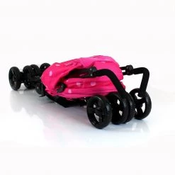 Zeta Vooom Stroller Raspberry Dots Rasberry Pink With Large Footmuff Holiday Strollers