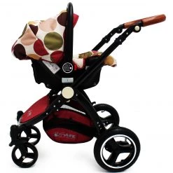 3 In 1 Pram Systems ISafe Baby Stroller Pram 3 In 1 - C&M Design - Complete With Car Seat + Raincovers