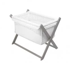 Clair De Lune Stars & Stripes Folding Breathable Crib Moses Baskets