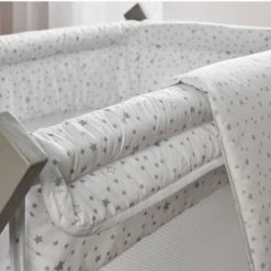 Clair De Lune Stars & Stripes Folding Breathable Crib Moses Baskets