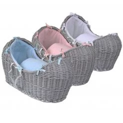 Clair De Lune ISafe Wicker Pod Grey + Dimple Bedding