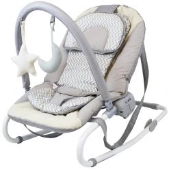 ISafe Baby Bouncer Rocker Feeding Relaxing Chair From Birth (Chevron) Baby Bouncers