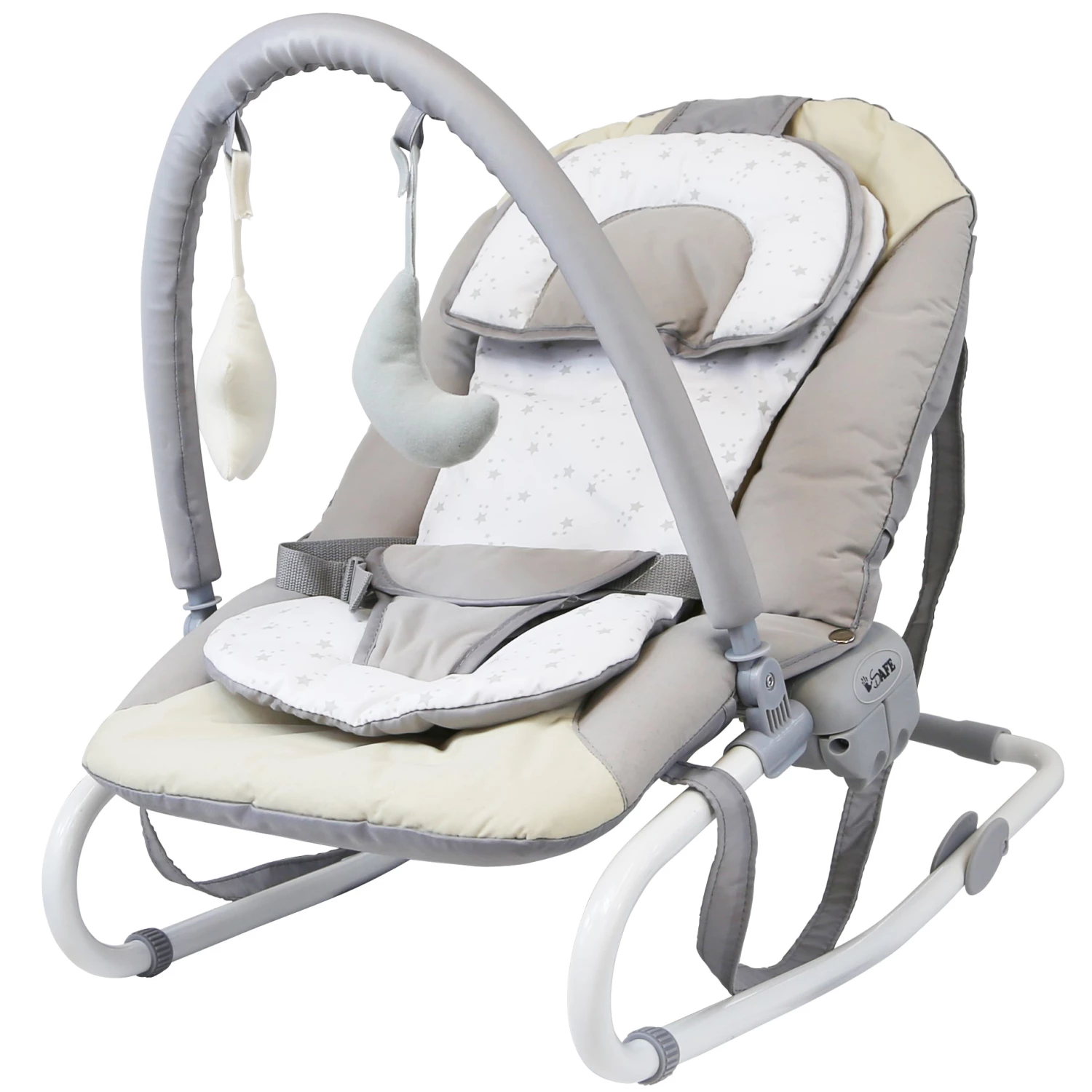 ISafe Baby Bouncer Rocker Feeding Relaxing Chair From Birth (Shiny Stars)