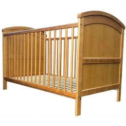 ISafe Cot Bed Toddler Bed - Liam (Antique) With Sprung Mattress