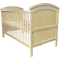ISafe Liam Wooden Baby Cot Bed Converts To Junior Bed- Natural