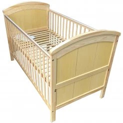 ISafe Cot Bed Toddler Bed - Liam (Natural Pine) With Sprung Mattress Cots | Cotbeds