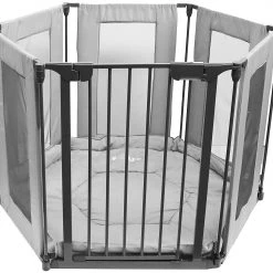 Baby Travel Stair Gates Baby Playpen 3in1 By ISafe Fire Guard Room Divider Safety Gate (Fabric)