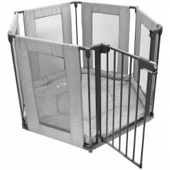 Baby Travel Stair Gates Baby Playpen 3in1 By ISafe Fire Guard Room Divider Safety Gate (Fabric)