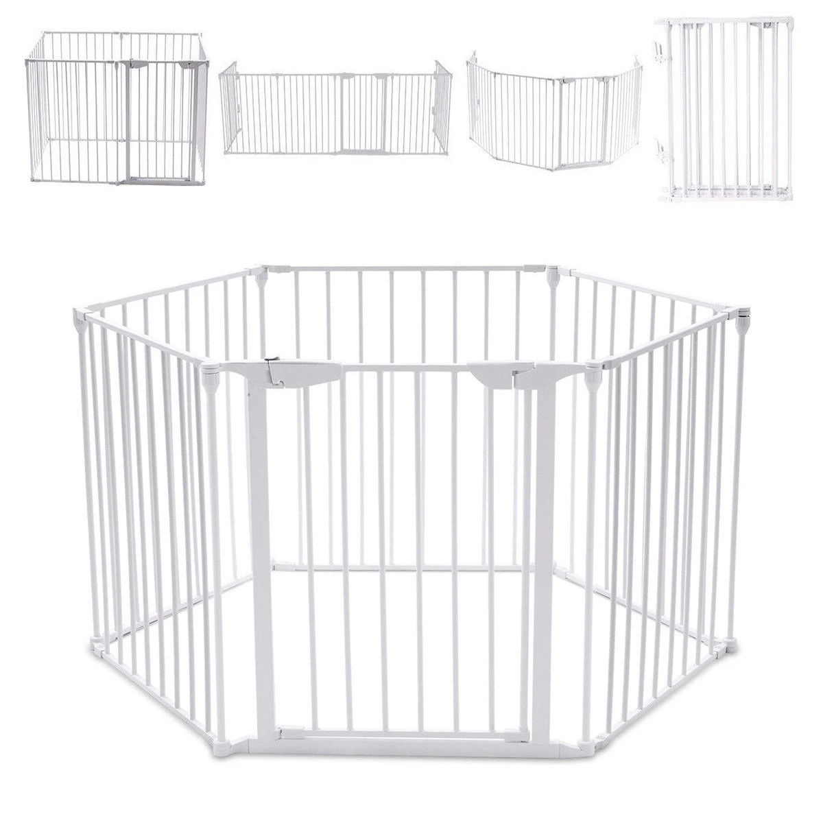 Baby Travel Baby Playpen 3 In 1 By ISafe Metal Or Fabric Fire Guard Room Divider Safety Gate (Metal)