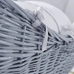 Clair De Lune ISafe Wicker Pod Grey + Dimple Bedding