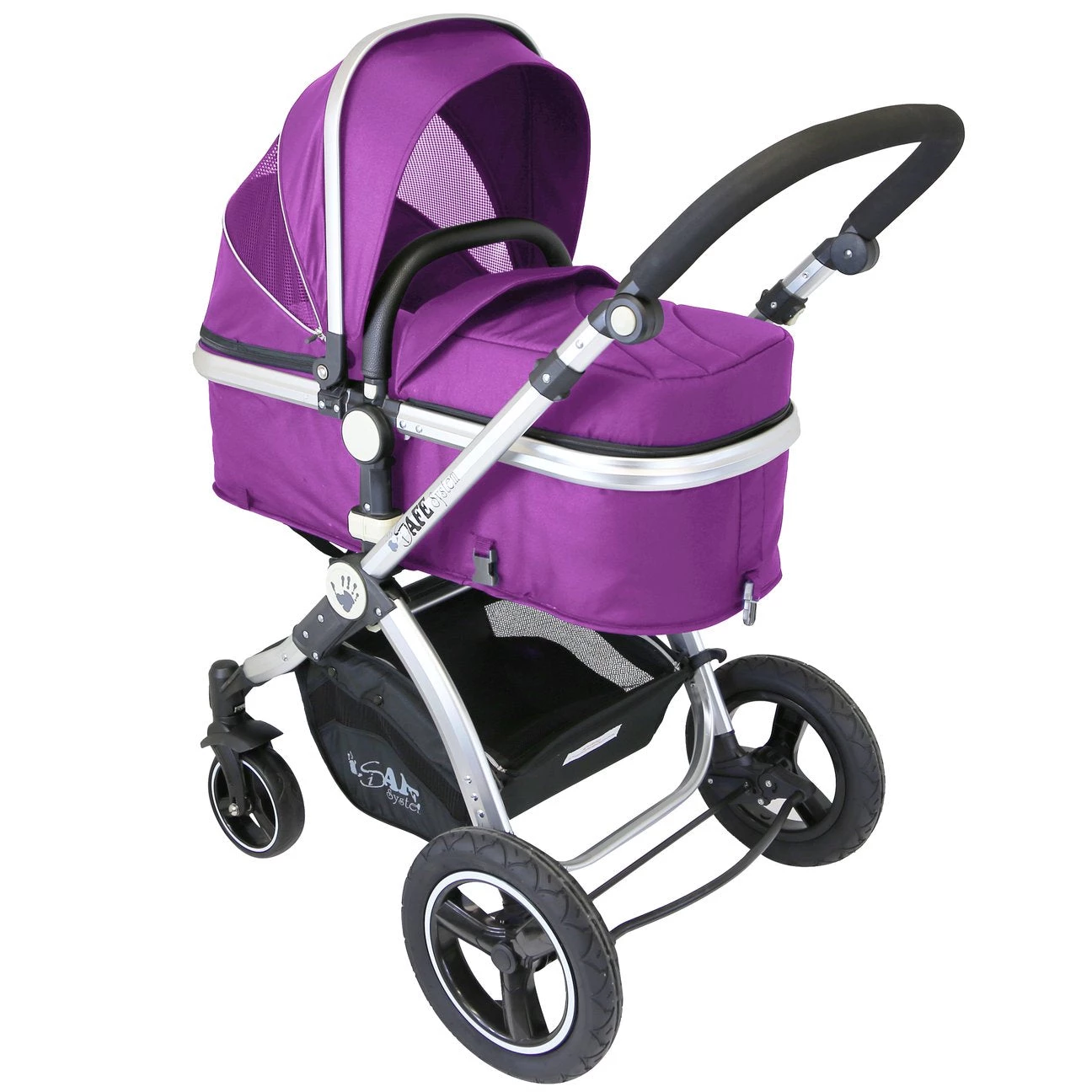 ISafe 3 In 1 Pram System Plum (Purple) Travel System