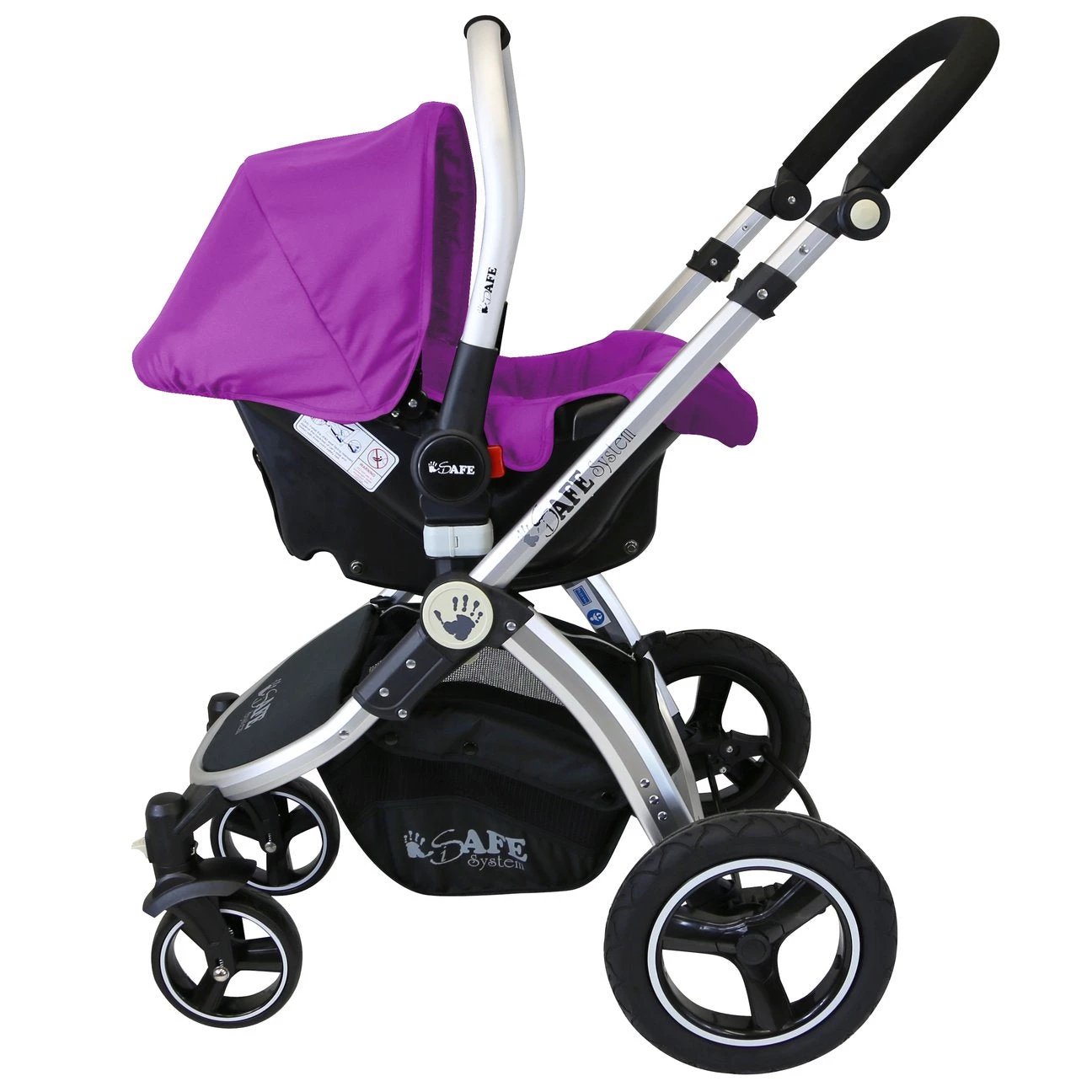 ISafe 3 In 1 Pram System Plum (Purple) Travel System