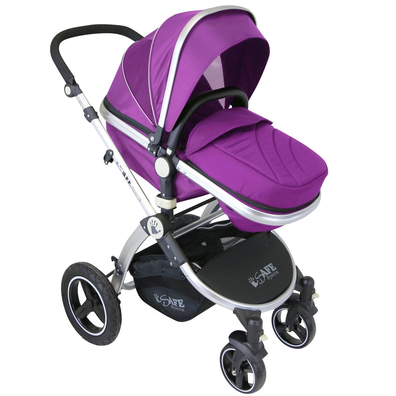 ISafe 3 In 1 Pram System Plum (Purple) Travel System