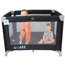 ISafe Roll & Play (96 Cm X 66 Cm) Luxury Travel Cot / Playpen - (Black)