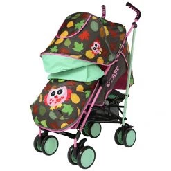 Strollers & Buggies ISafe Stroller - Leaf And Owl Complete With Footmuff Head Hugger, Raincover + Changing Bag