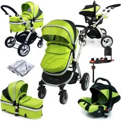 ISafe 3in1 Pram System Lime Travel System (With ISOFIX BASE)