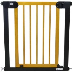 ISafe DeLuxe Wooden Stair Gate Auto Close 90° Stop Open (Antique) Stair Gates
