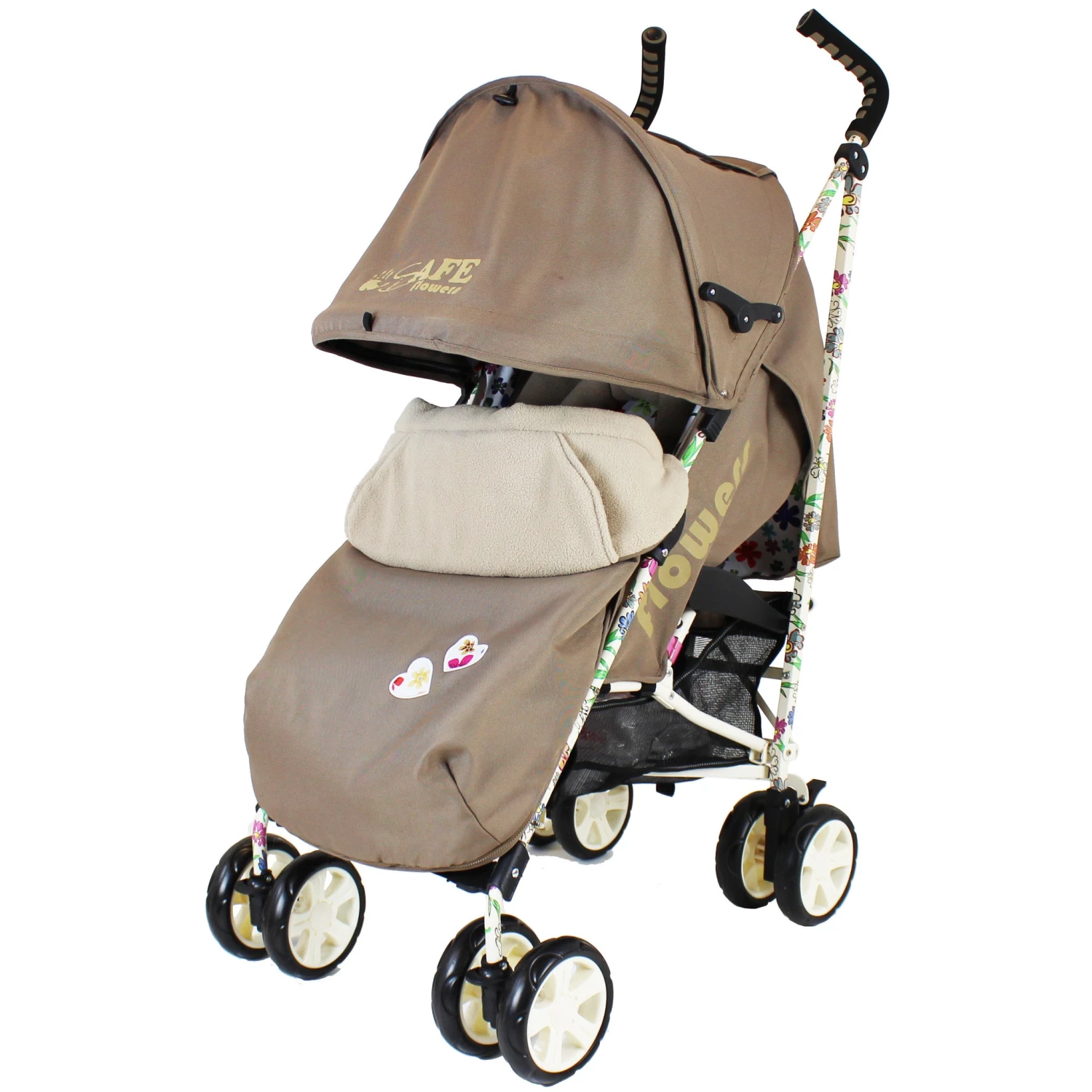 ISafe - Flowers Stroller Buggy Pushchair Complete With Foot Muff And Head Huger Limited Edition Strollers
