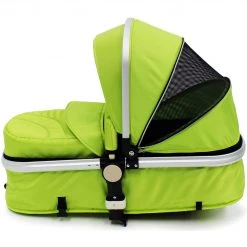 ISafe Baby Pram System 2in1 - Lime + ISafe Luxury Bedding (Cream)