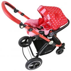 ISafe 3 In 1 Pram Systems SALE!!! I-Safe System - Bow Dots Trio Travel System Pram & Luxury Stroller 3 In 1 Complete With Car Seat
