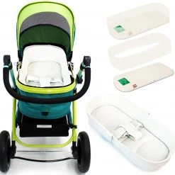 ISafe I-Safe System - Bow Dots Trio Travel System Pram & Luxury Stroller 3 In 1 Complete With Car Seat, Base, Bag, Bedding,Console Rain Covers & Foot Muffs 3 In 1 Limited Editions