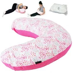 Support Pillows ISafe Maternity Total Body Pillow Bed Of Roses + Vacuum Storage Bag + Pillow Case
