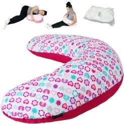ISafe Maternity Full Body Pregnancy Breast Feeding Pillow + Pillow Case (Love Bug) Support Pillows