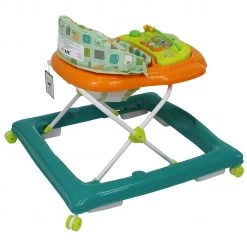 2 In 1 Walker & Rockers ISafe Play Time Baby Walker - Green/Orange