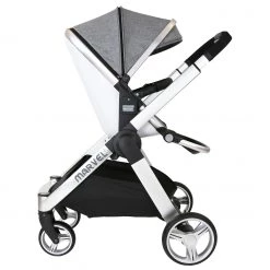 Marvel Combi 3in1 Travel System Pram Pushchair With Carseat Grey