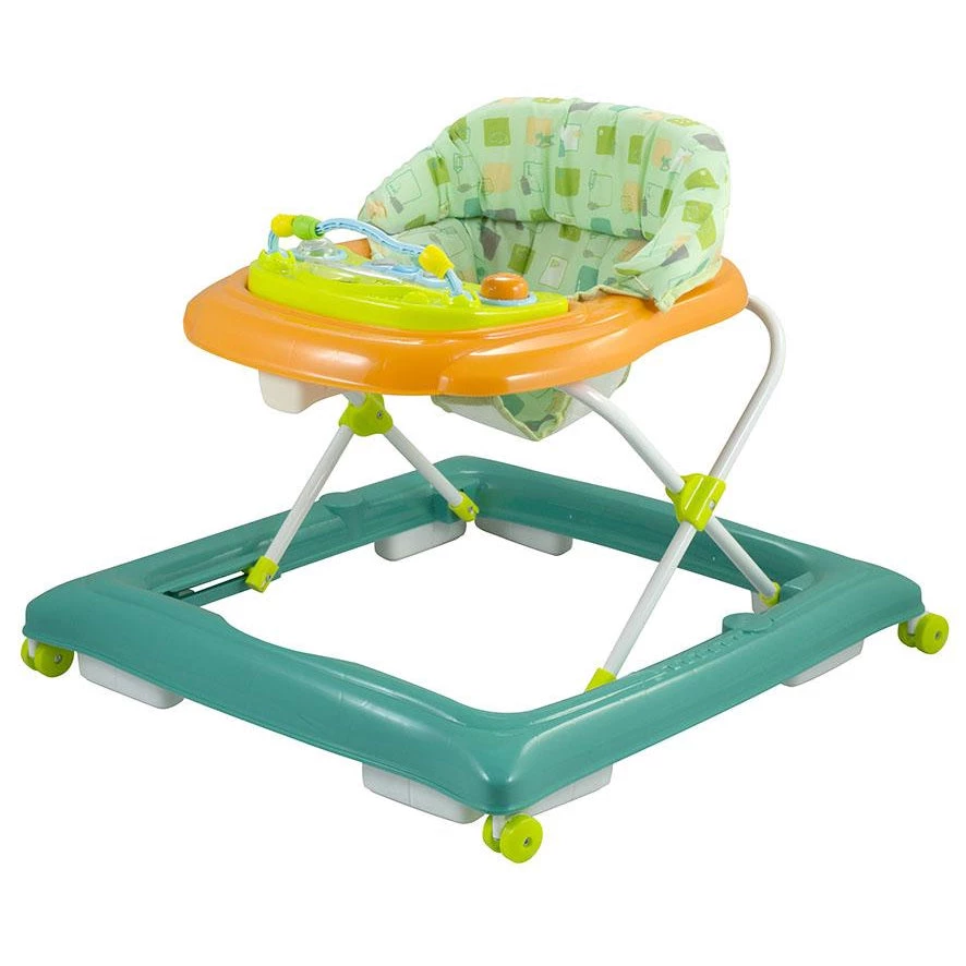 2 In 1 Walker & Rockers ISafe Play Time Baby Walker - Green/Orange