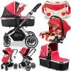 IVogue Apple Luxury 3in1 Pram Stroller Travel System + Carseat + Changing Bag + Raincover