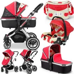 IVogue Apple Luxury 3in1 Pram Stroller Travel System + Carseat + Changing Bag + Raincover