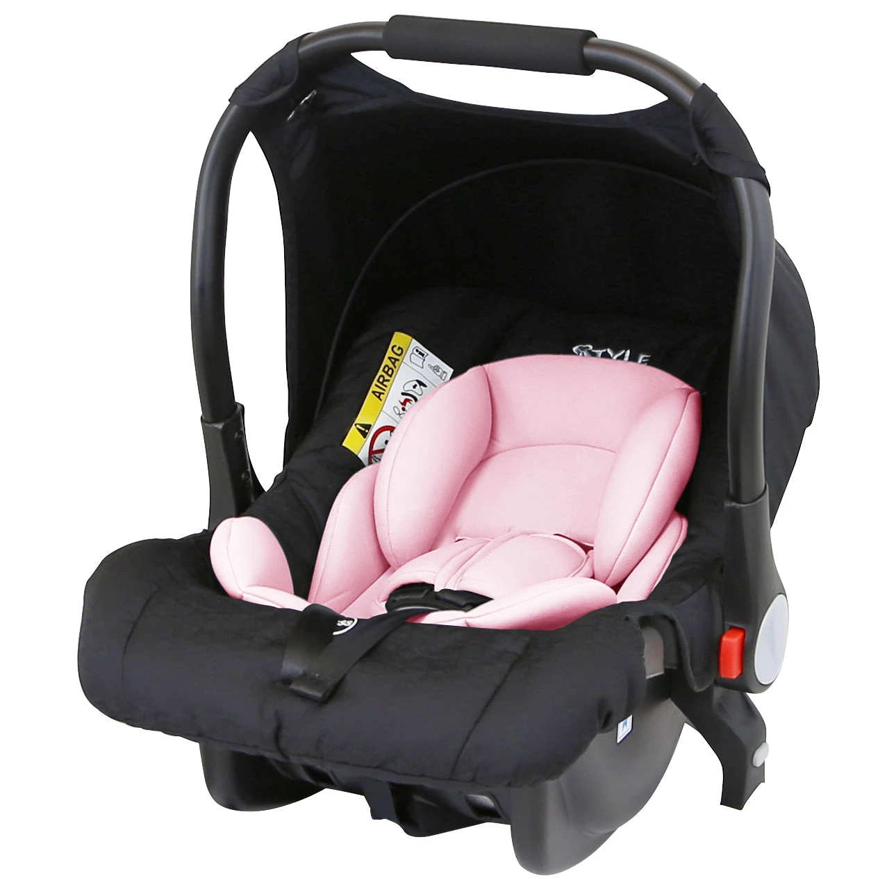ISafe 3 In 1 Prams IStyle 3 In 1 Pram Travel System (Pretty Pink) Including Rain Cover And Changing Bag.