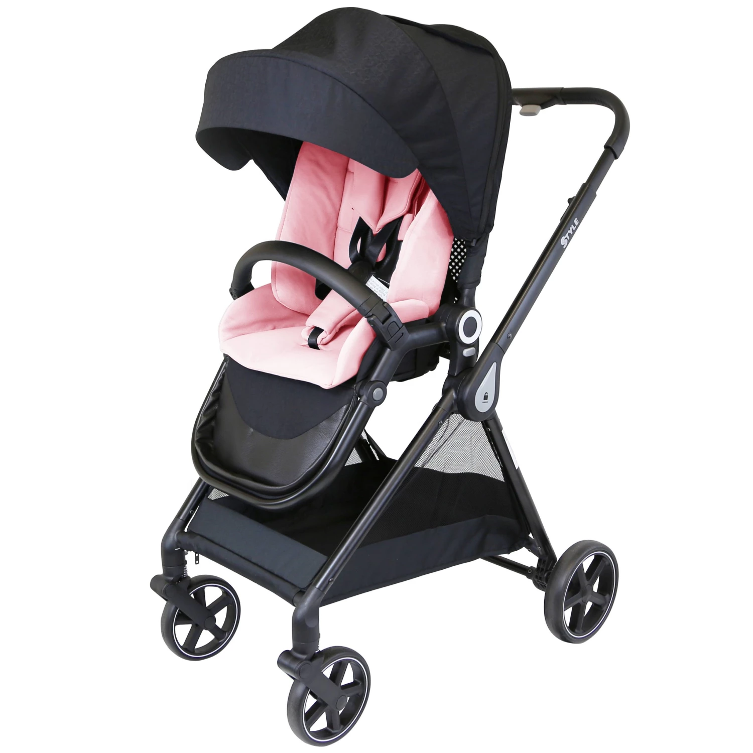 ISafe 3 In 1 Prams IStyle 3 In 1 Pram Travel System (Pretty Pink) Including Rain Cover And Changing Bag.