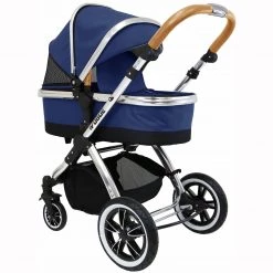 IVogue Royal Blue 3in1 Pram Stroller Travel System (Inc Carseat & Isofix Base)