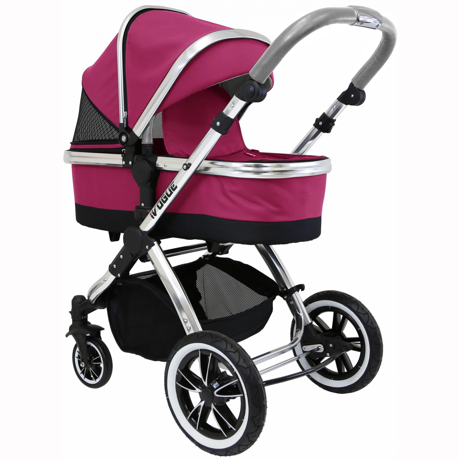 ISafe 3 In 1 Prams IVogue Sienna 3in1 Pram Stroller Travel System With Carseat Changing Bag Raincover (Clearance)