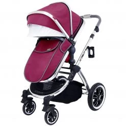 IVogue Sienna 3in1 Pram Stroller Travel System ( Inc Carseat & Isofix Base & Bag )