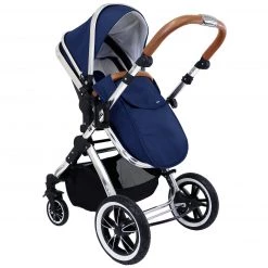 IVogue Royal Blue 3in1 Pram Stroller Travel System (Inc Carseat & Isofix Base & Bag ) 3 In 1 Pram Systems