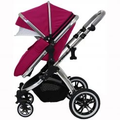 ISafe 3 In 1 Prams IVogue Sienna 3in1 Pram Stroller Travel System With Carseat Changing Bag Raincover (Clearance)